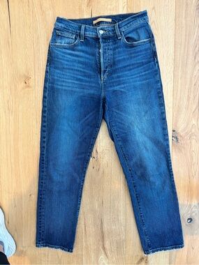 Joe's Jeans “The Honor” Women's High-Rise Vintage Straight Leg Dark Blue Denim
